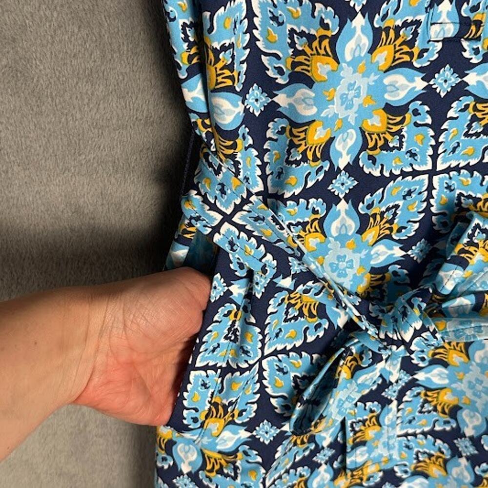 J Mclaughlin Dress Womens Extra Small Blue Floral Catalina Cloth Preppy Resort - Picture 5 of 15